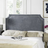 Safavieh Shayne Grey Suede Headboard-Silver Nail Head Furniture  Feature
