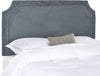 Safavieh Shayne Grey Suede Headboard-Silver Nail Head Bedding main image
