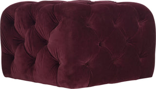 Safavieh Kenan Tufted Ottoman Bordeaux Furniture 