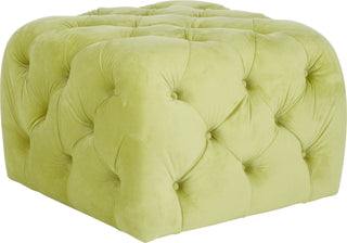 Safavieh Kenan Tufted Ottoman Granny Smith Apple Green Furniture 