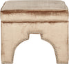 Safavieh Grant Ottoman-Silver Nail Heads Mink Brown Furniture main image