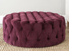 Safavieh Charlene Tufted Cocktail Ottoman Bordeaux Furniture  Feature