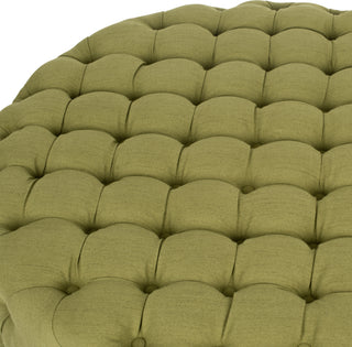 Safavieh Charlene Tufted Cocktail Ottoman Sweet Pea Green Furniture 