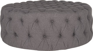 Safavieh Charlene Tufted Cocktail Ottoman Grey Furniture main image