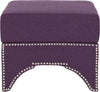 Safavieh Declan Ottoman-Silver Nail Heads Plum Furniture main image