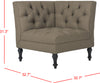 Safavieh Jack Tufted Corner Chair Olive and Black Furniture 