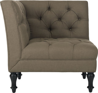 Safavieh Jack Tufted Corner Chair Olive and Black Furniture main image