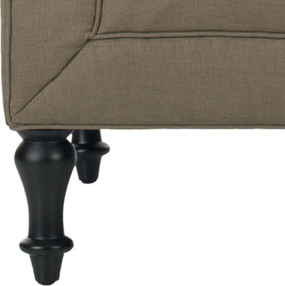 Safavieh Jack Tufted Corner Chair Olive and Black Furniture 