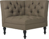 Safavieh Jack Tufted Corner Chair Olive and Black Furniture 