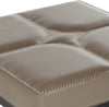 Safavieh Terrence Cocktail Ottoman-Silver Nail Heads Clay and Black Furniture 