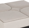 Safavieh Terrence Cocktail Ottoman-Silver Nail Heads Taupe and Black Furniture 