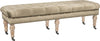 Safavieh Barney Tufted Bench-Brass Nail Heads Antique Sage and Pickled Oak Furniture 