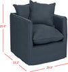 Safavieh Joey Arm Chair Blue and Black Furniture 