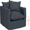 Safavieh Joey Arm Chair Blue and Black Furniture 