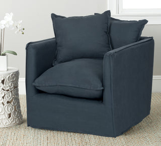 Safavieh Joey Arm Chair Blue and Black Furniture 