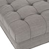 Safavieh Clark Tufted Cocktail Ottoman Charcoal Brown and Espresso Furniture 