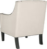 Safavieh Sherman Tufted Arm Chair Black and Furniture 