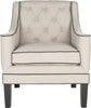 Safavieh Sherman Tufted Arm Chair Black and Furniture main image