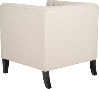 Safavieh Glen Tufted Club Chair Beige and Black Furniture 