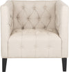 Safavieh Glen Tufted Club Chair Beige and Black Furniture main image