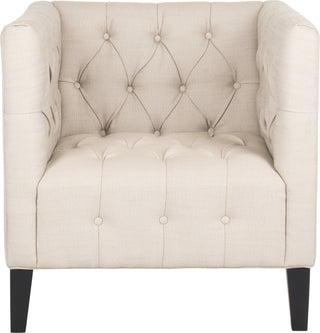 Safavieh Glen Tufted Club Chair Beige and Black Furniture main image