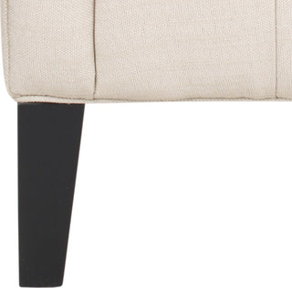 Safavieh Glen Tufted Club Chair Beige and Black Furniture 