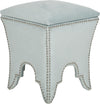 Safavieh Deidra Ottoman-Silver Nail Heads Silver Sage Furniture 