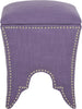 Safavieh Deidra Ottoman-Silver Nail Heads Lavender Furniture main image