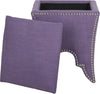 Safavieh Deidra Ottoman-Silver Nail Heads Lavender Furniture 