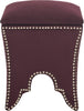 Safavieh Deidra Ottoman-Silver Nail Heads Bordeaux Furniture main image