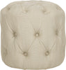 Safavieh Ponzi Tufted Ottoman Beige Furniture main image
