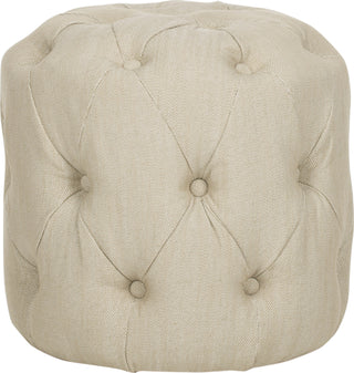 Safavieh Ponzi Tufted Ottoman Beige Furniture main image