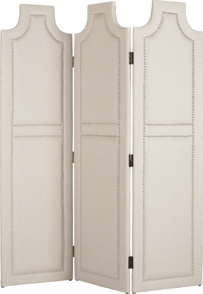 Safavieh Darcy Screen-Silver Nail Heads Taupe Furniture main image