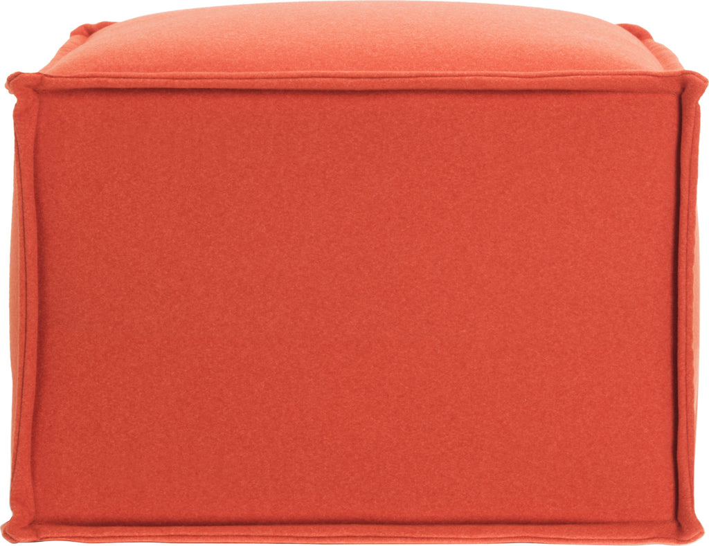 Safavieh Elaine Pouf Burnt Orange Furniture main image