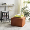 Safavieh Elaine Pouf Burnt Orange  Feature