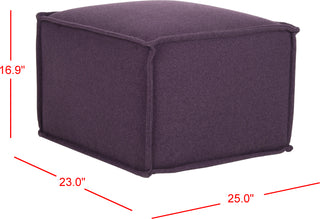 Safavieh Elaine Pouf Plum Furniture 