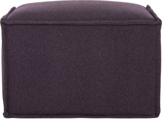 Safavieh Elaine Pouf Plum Furniture main image