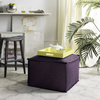 Safavieh Elaine Pouf Plum  Feature