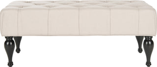 Safavieh Rupert Tufted Bench Taupe and Espresso Furniture main image