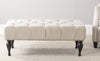 Safavieh Rupert Tufted Bench Taupe and Espresso Furniture  Feature