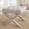 Safavieh Patrice Ottoman-Silver Nail Heads Taupe Furniture  Feature