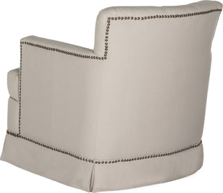 Safavieh Millicent Swivel Accent Chair-Brass Nail Heads Taupe Furniture 