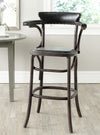 Safavieh Kenny Bar Stool-Brass Nail Heads Antique Black and Dark Umber Furniture  Feature