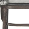 Safavieh Kenny Bar Stool-Brass Nail Heads Antique Black and Dark Umber Furniture 