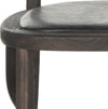 Safavieh Kenny 19''H Side Chair-Brass Nail Heads Antique Black and Dark Umber Furniture 