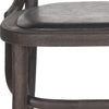 Safavieh Kenny 19''H Arm Chair-Brass Nail Heads Antique Black and Dark Umber Furniture 