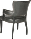Safavieh Desa 21''H Arm Chair-Brass Nail Heads Antique Brown and Black Furniture 