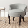 Safavieh Mora French Leg Linen Vanity Chair Sea Mist and Black Furniture  Feature