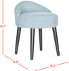 Safavieh Brinda Vanity Chair Light Blue and Black Furniture 