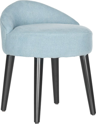 Safavieh Brinda Vanity Chair Light Blue and Black Furniture 